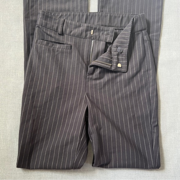 New gray pinstripe flare slacks - Picture 1 of 4